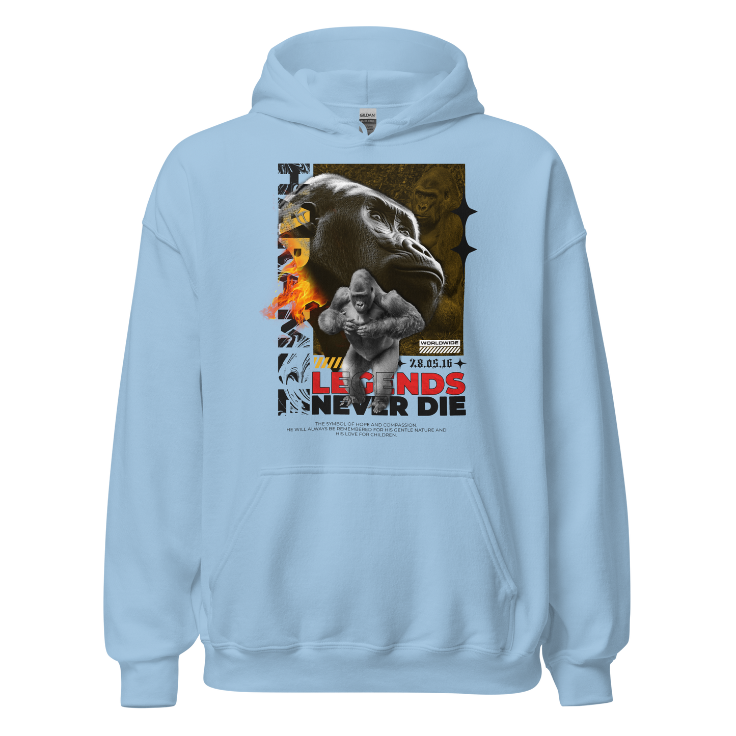 HARAMBE Unisex Hoodie - Light