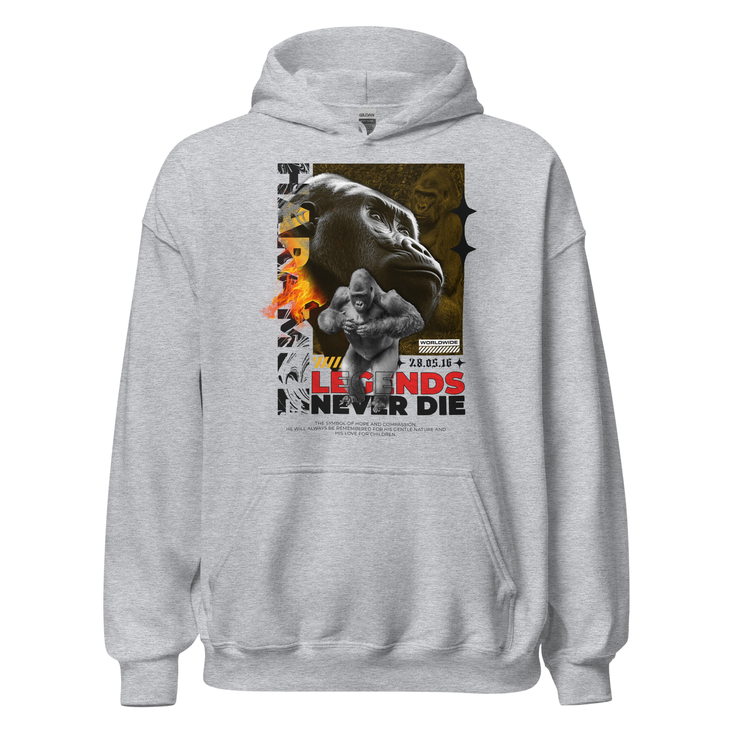 HARAMBE Unisex Hoodie - Light